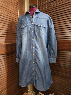 Given Kale | Dresses | Denim Blue Buttondown Dress | Poshmark